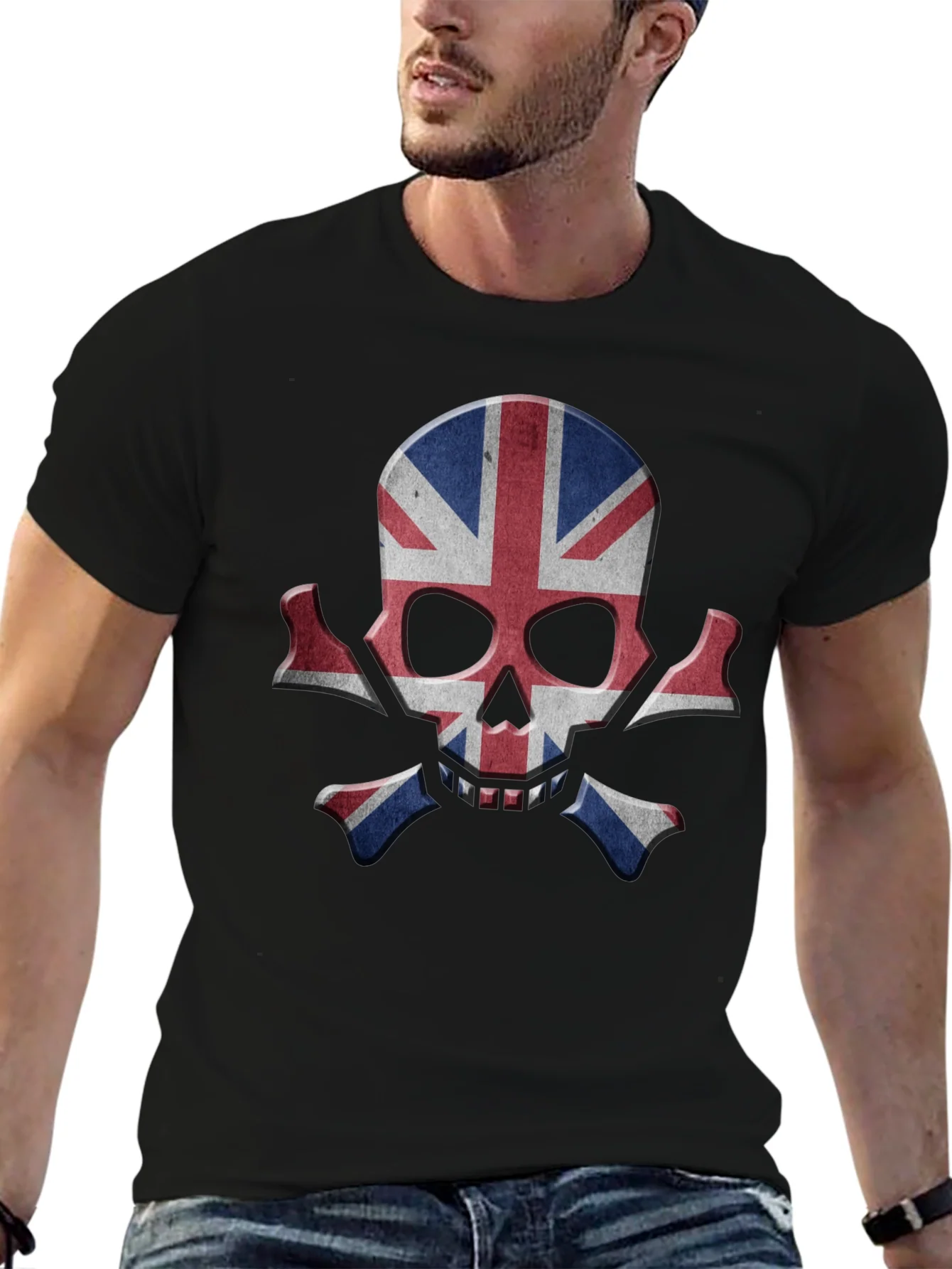 Rebbecca Union Jack Skull Graphic Tee