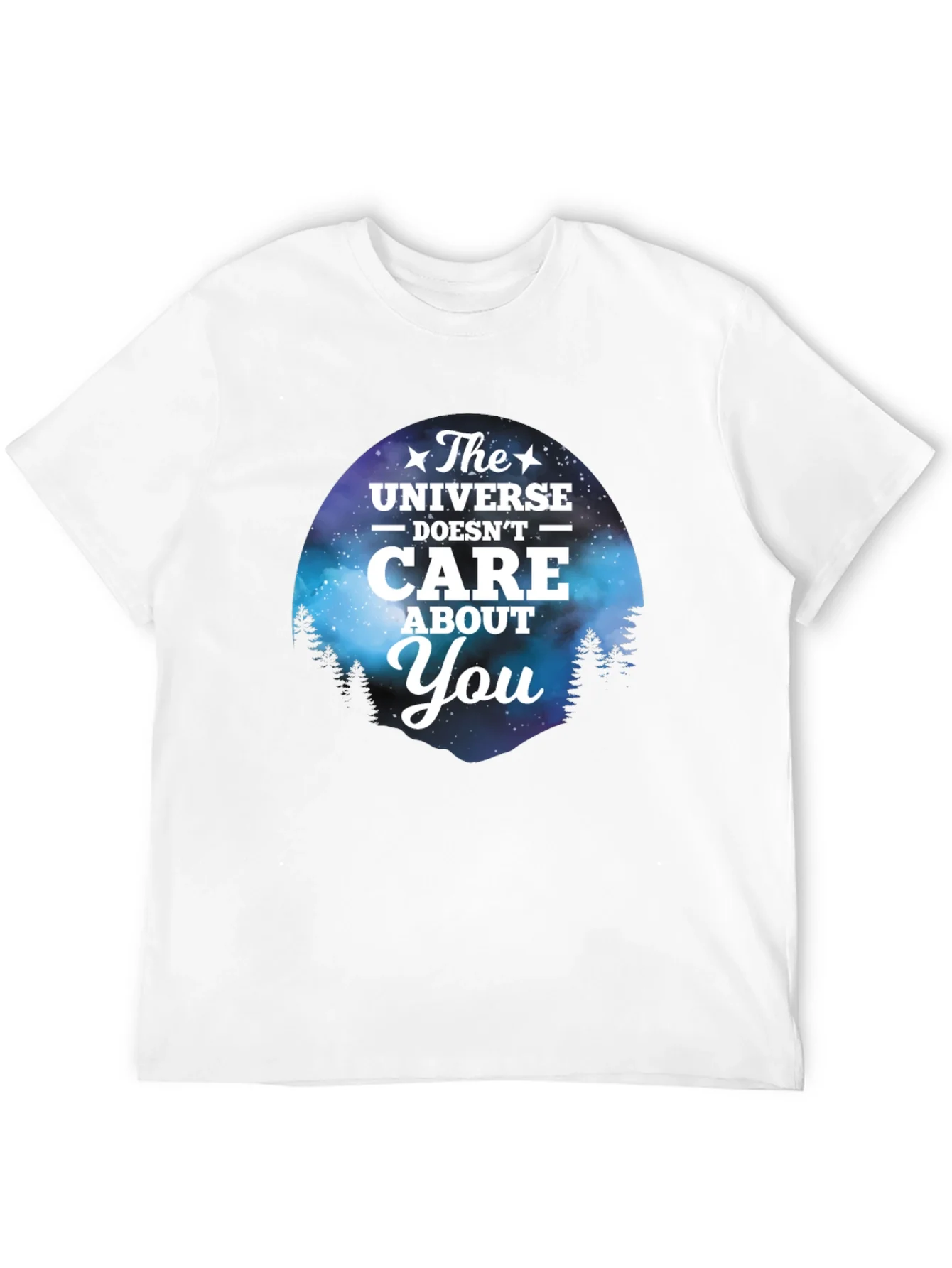 Camiseta Negra con Dise?o del Universo