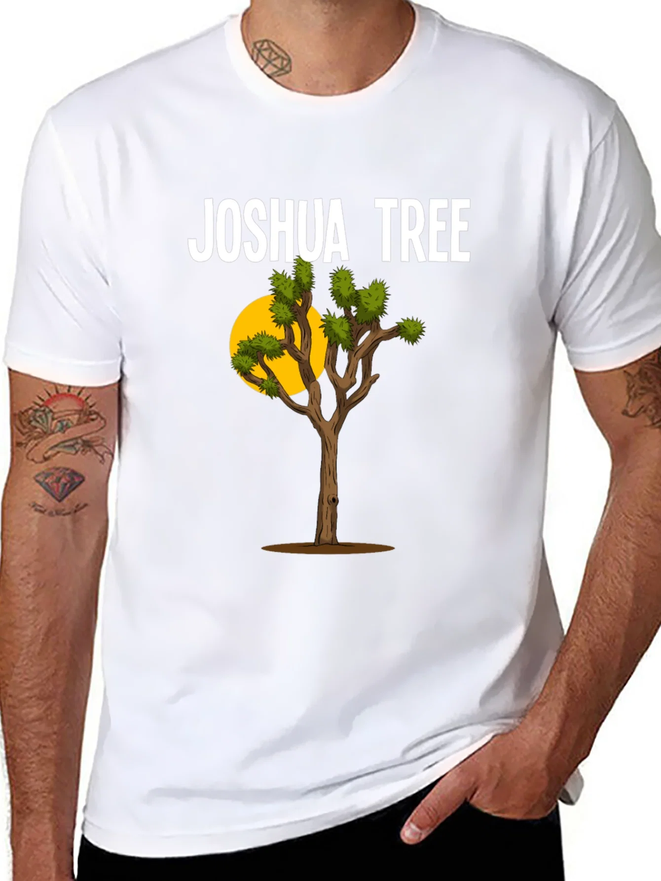 Rebbecca Joshua Tree Graphic T-Shirt - Black Cotton Blend