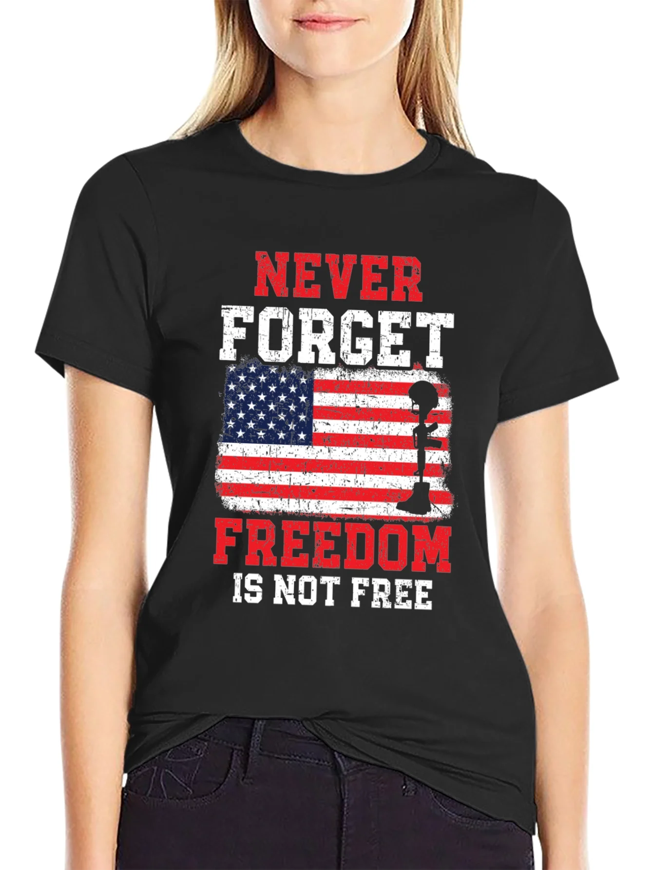 Rebbecca Patriotic Never Forget Graphic Tee