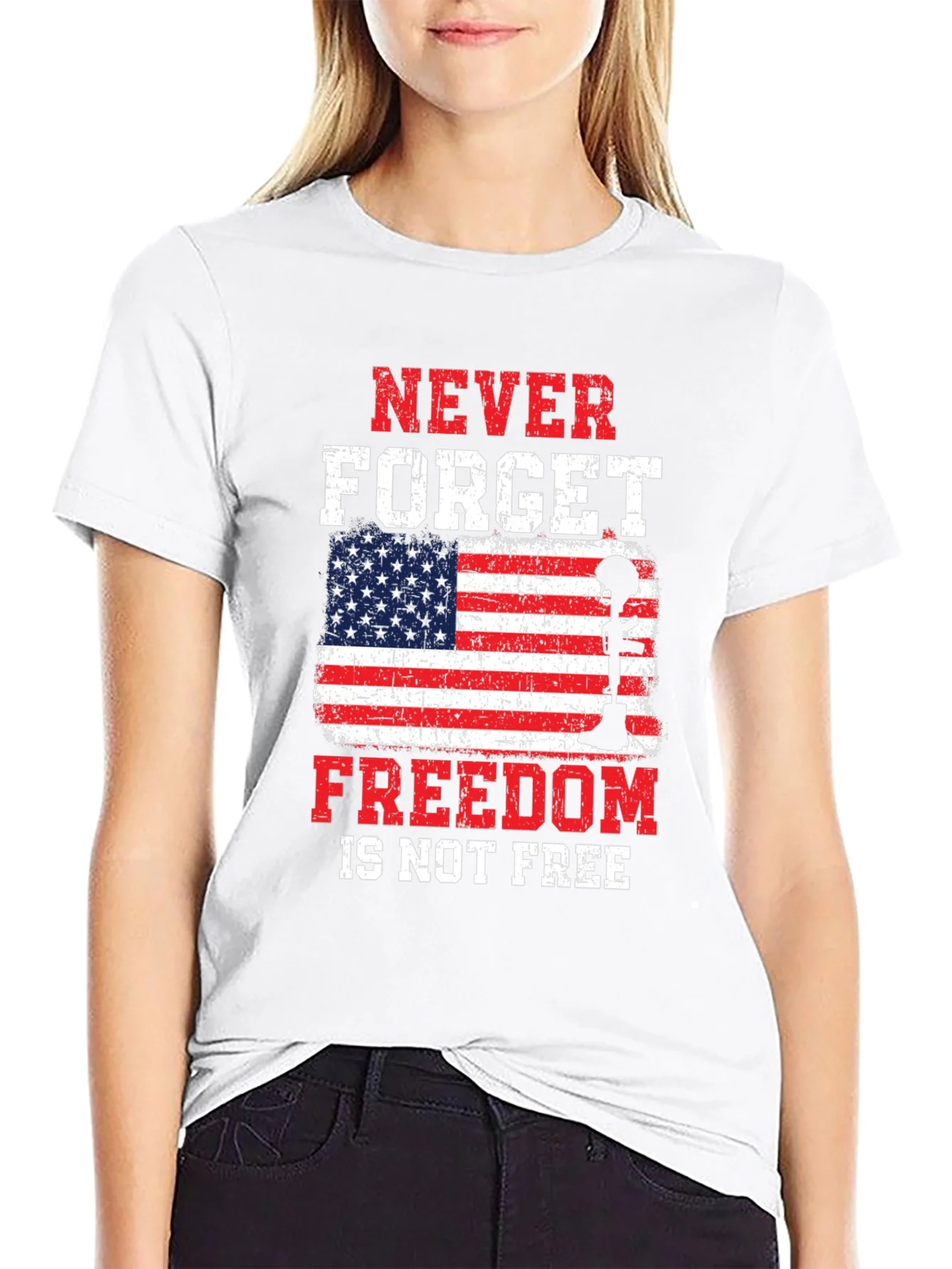 Rebbecca Patriotic Never Forget Graphic Tee