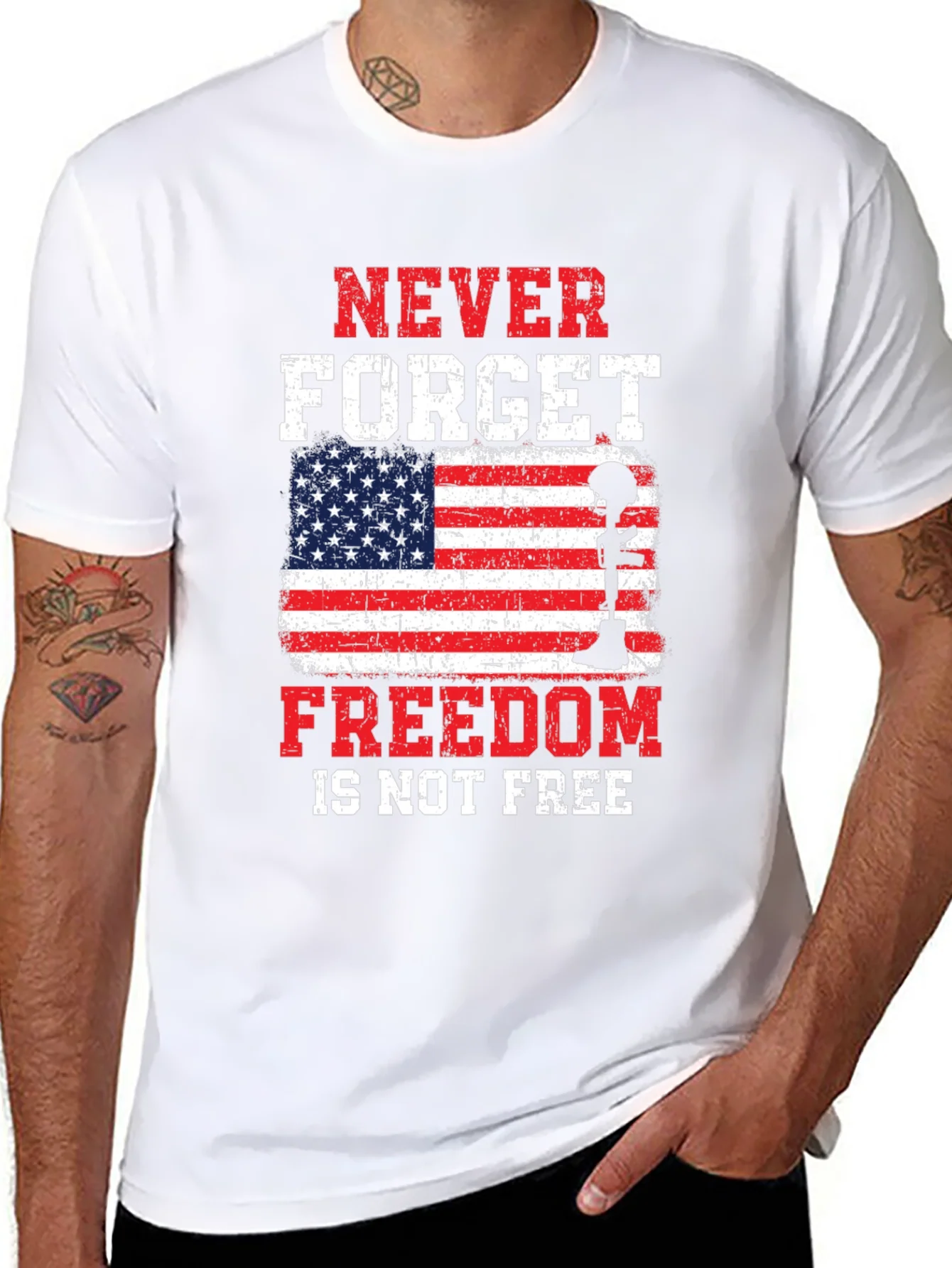 Rebbecca Patriotic Never Forget Graphic Tee