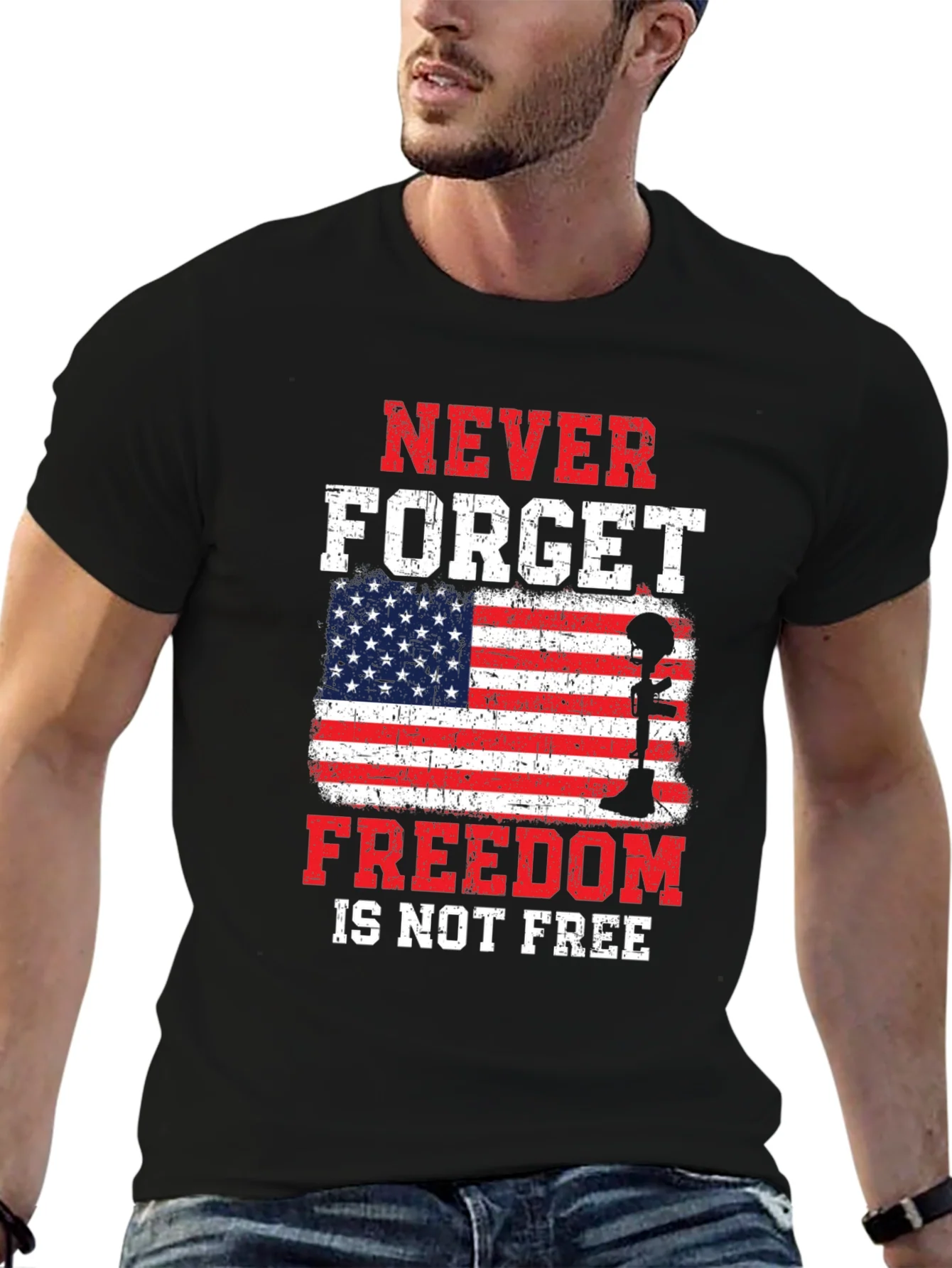 Rebbecca Patriotic Never Forget Graphic Tee