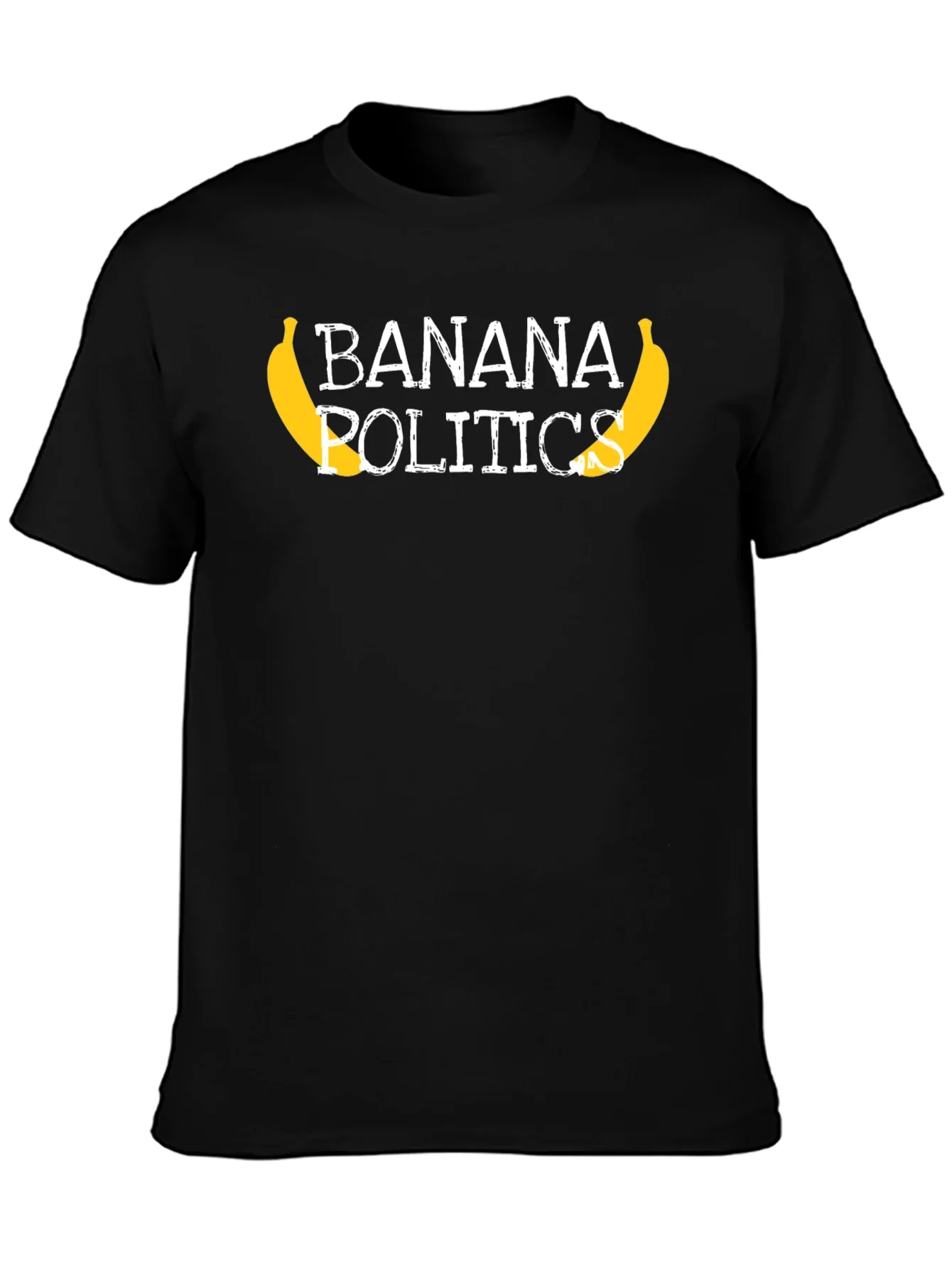 Rebbecca Banana Politics Graphic Tee - Unisex Black T-Shirt