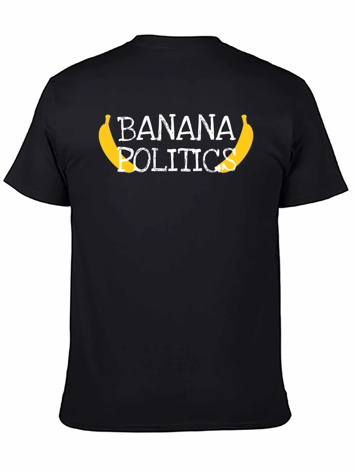 Rebbecca Banana Politics Graphic Tee - Unisex Black T-Shirt