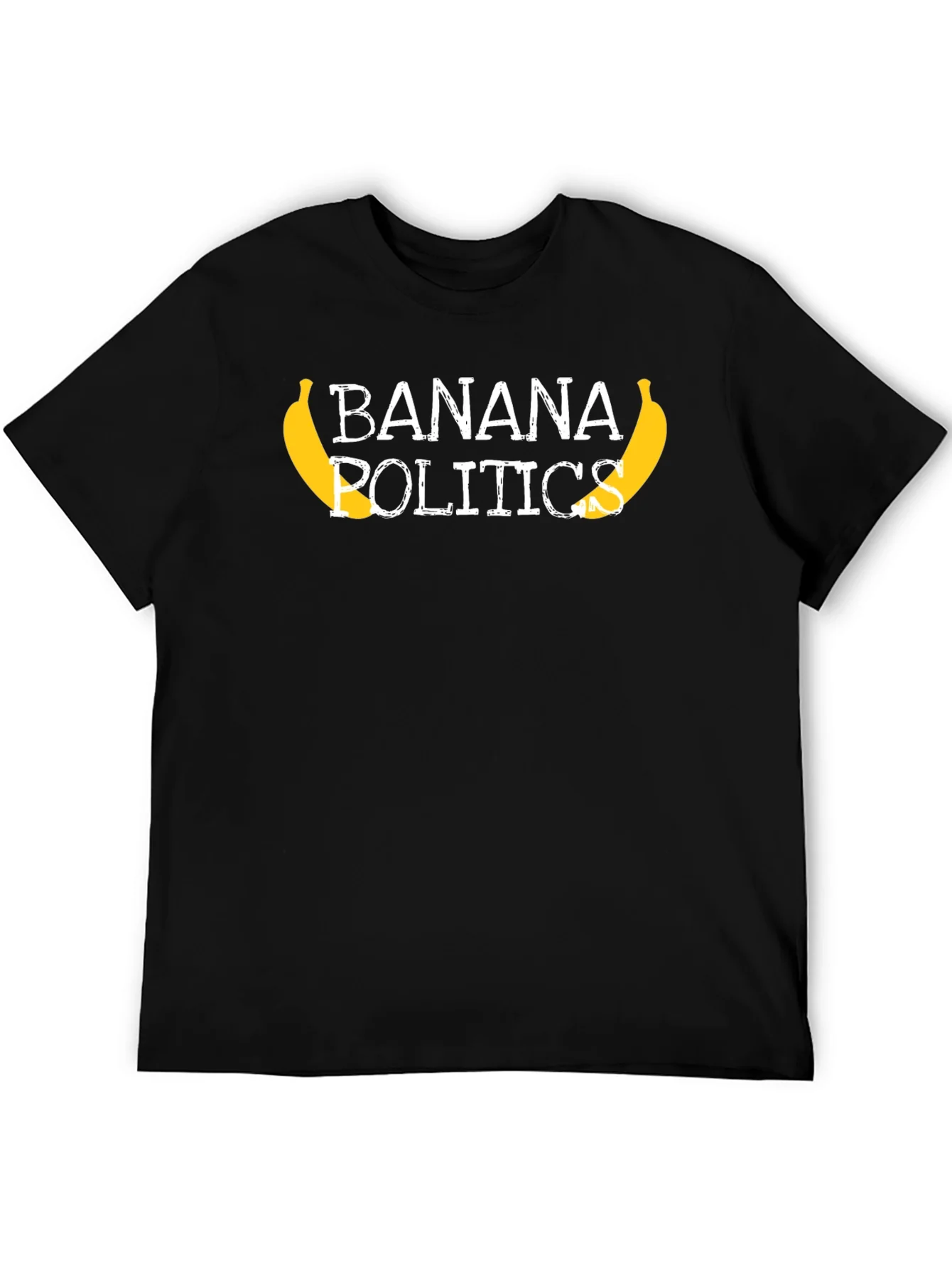 Rebbecca Banana Politics Graphic Tee - Unisex Black T-Shirt