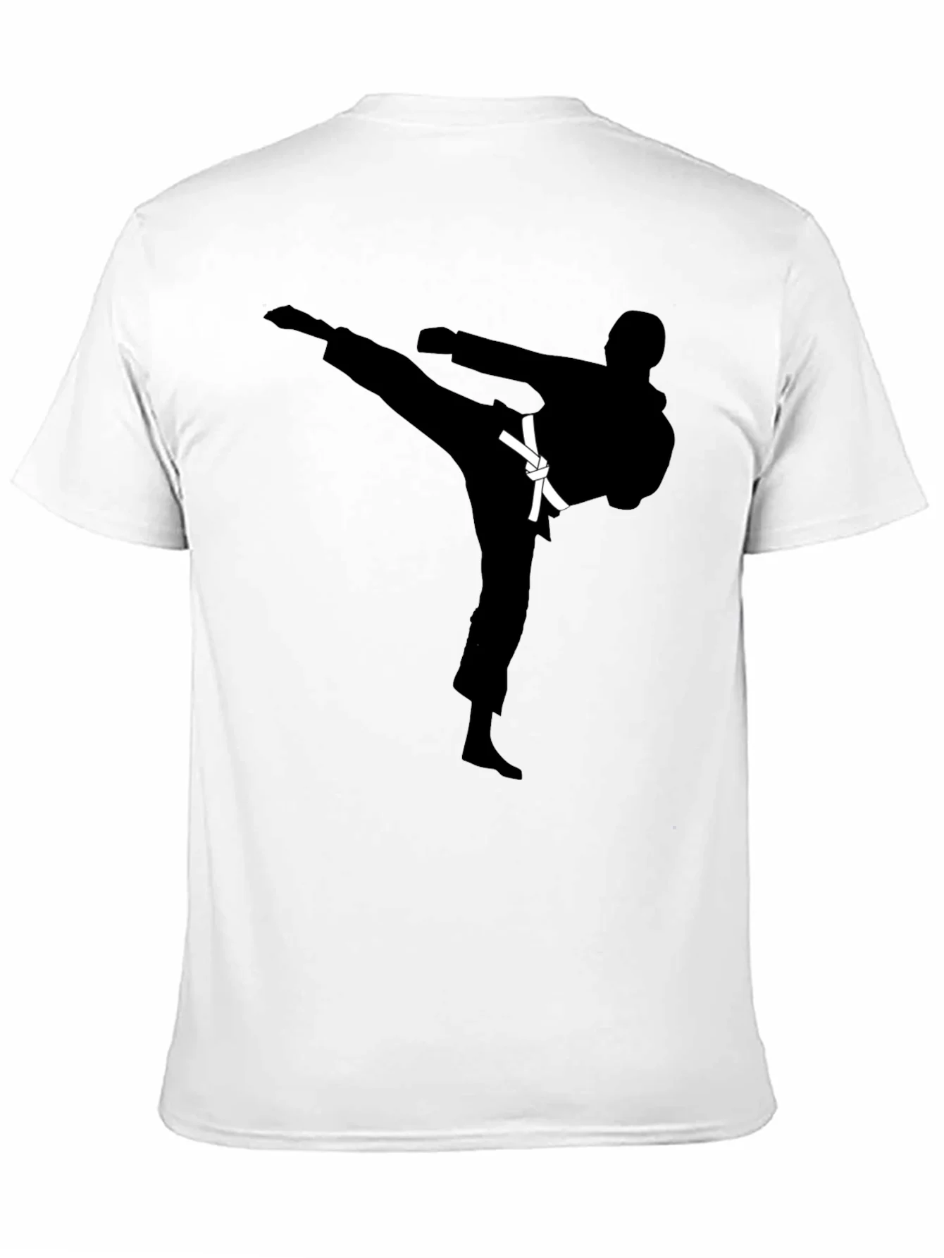 Camiseta Negra con Silueta de Karateca