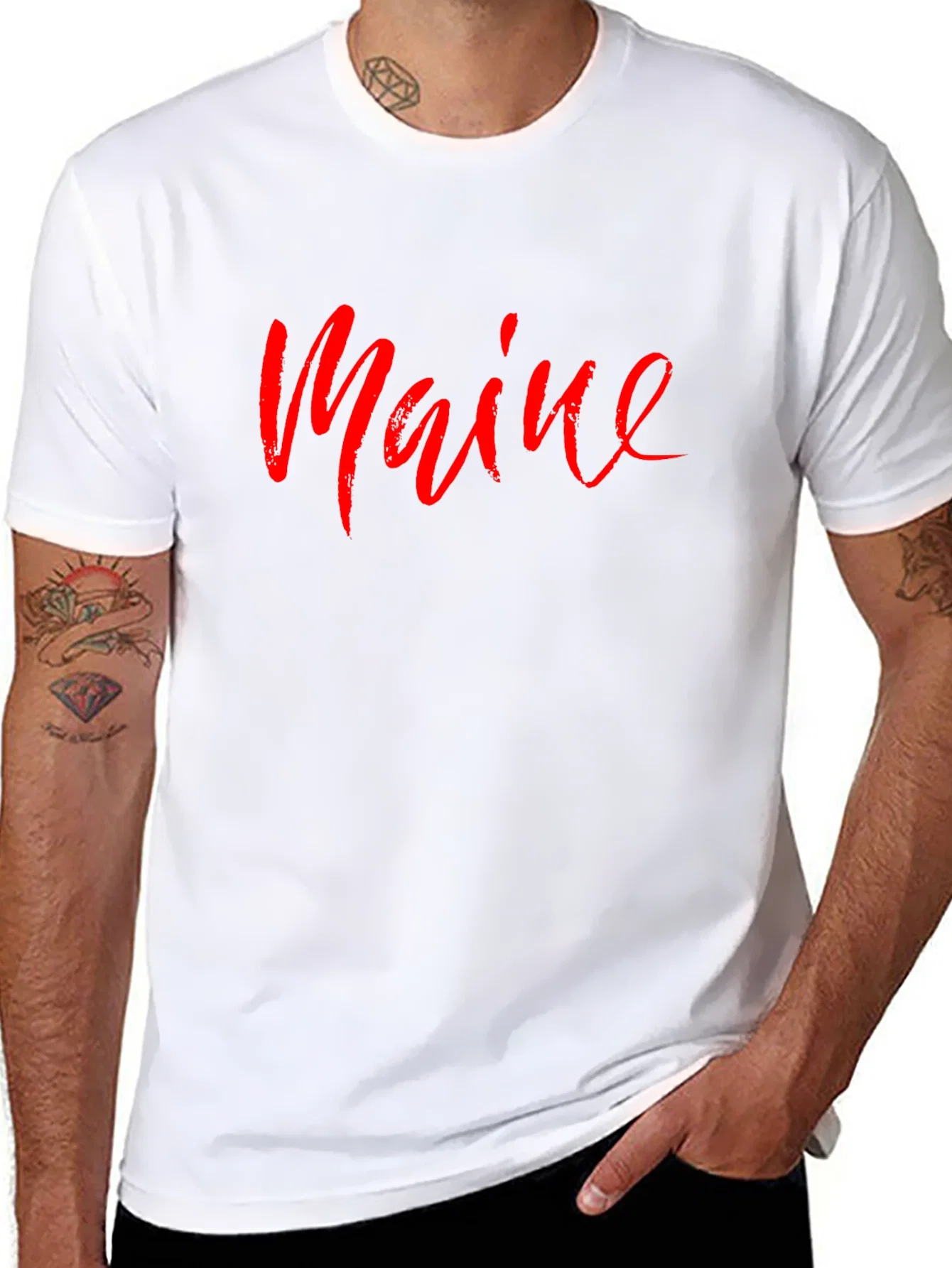Rebbecca Maine Script T-Shirt - Stylish State Pride Tee