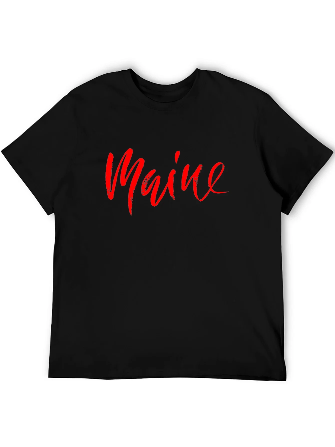 Rebbecca Maine Script T-Shirt - Stylish State Pride Tee