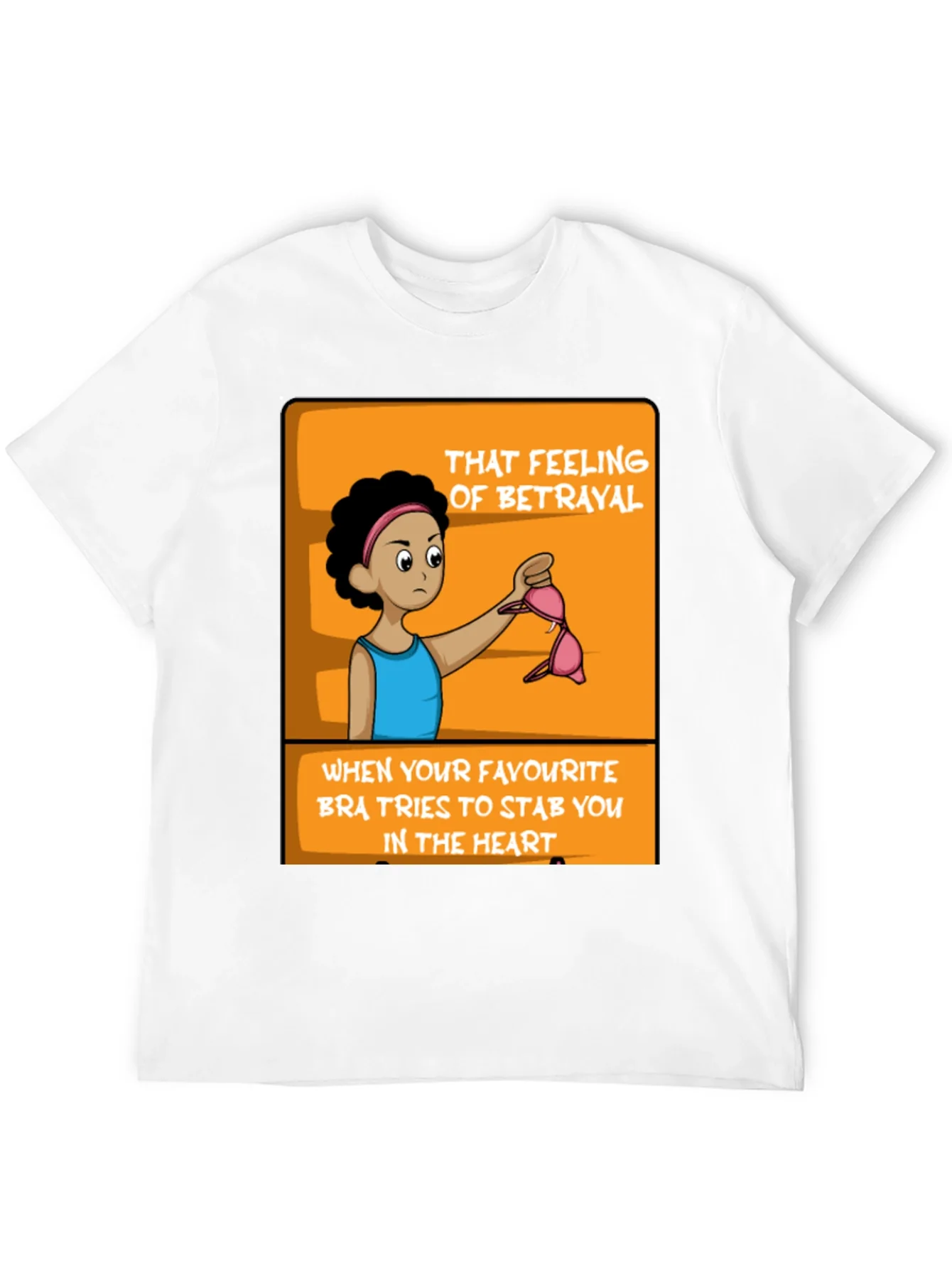 Rebbecca Betrayal Bra Funny Graphic Tee - Black