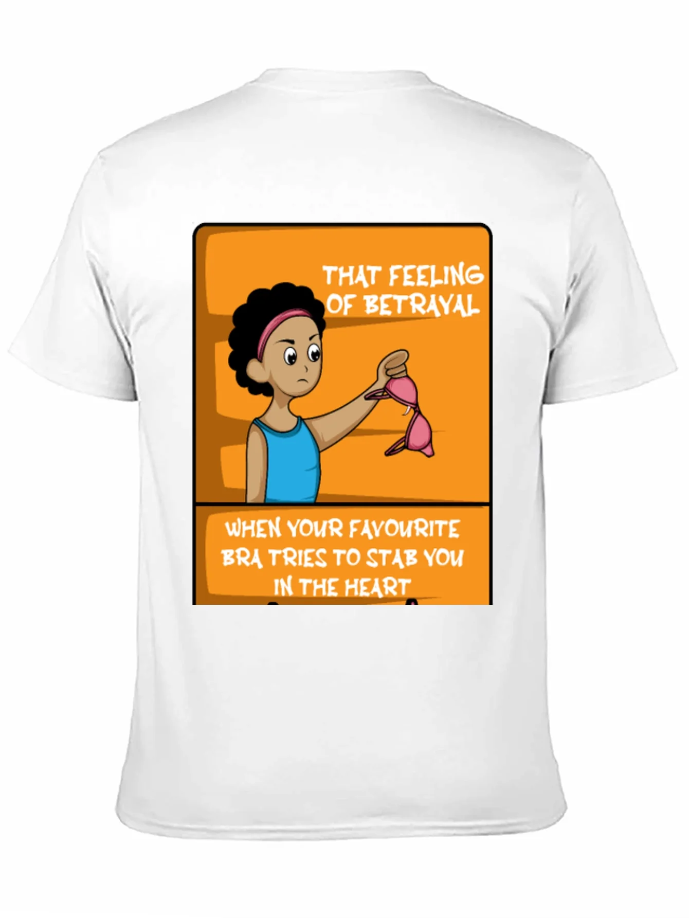 Rebbecca Betrayal Bra Funny Graphic Tee - Black