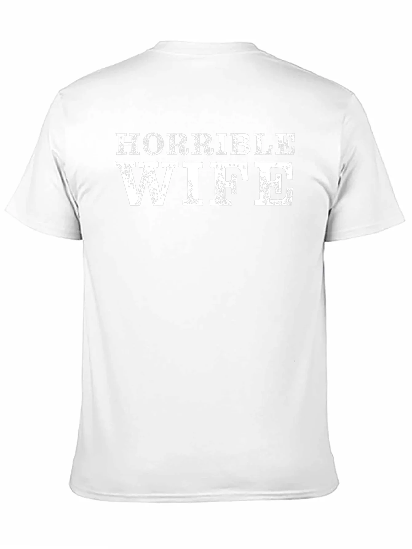 Camiseta Negra Esposa Horrible para Hombre