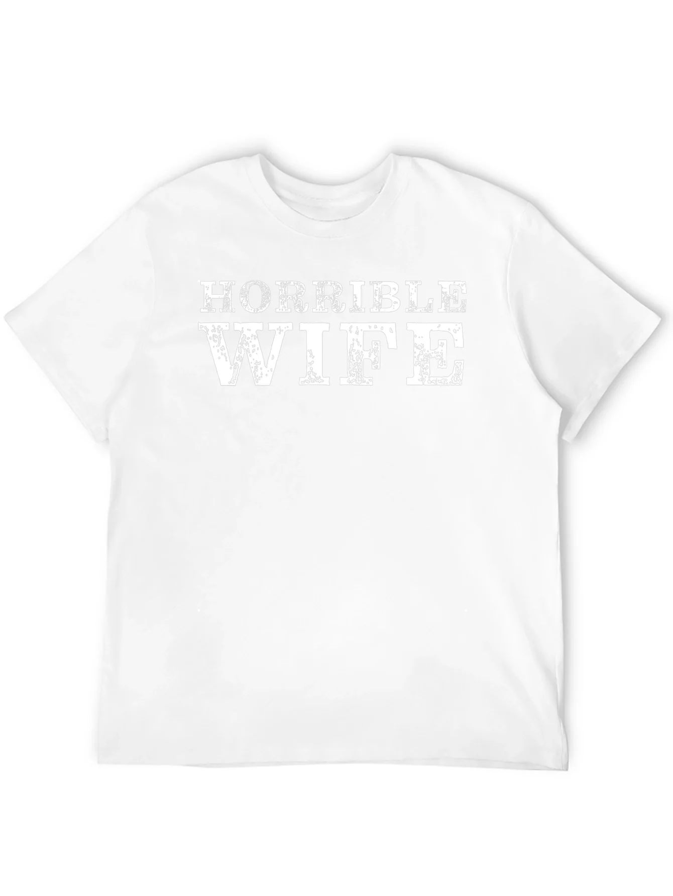 Camiseta Negra Esposa Horrible para Hombre