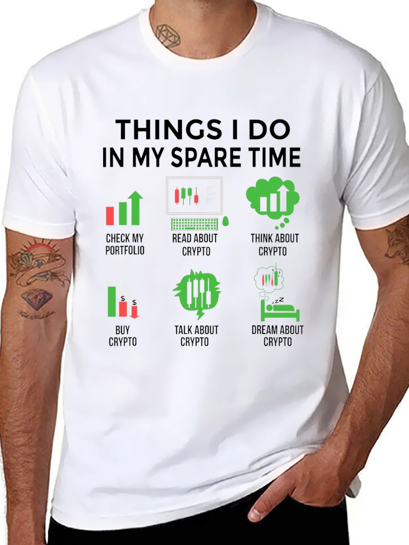 Camiseta Hombre Crypto Trader Tiempo Libre