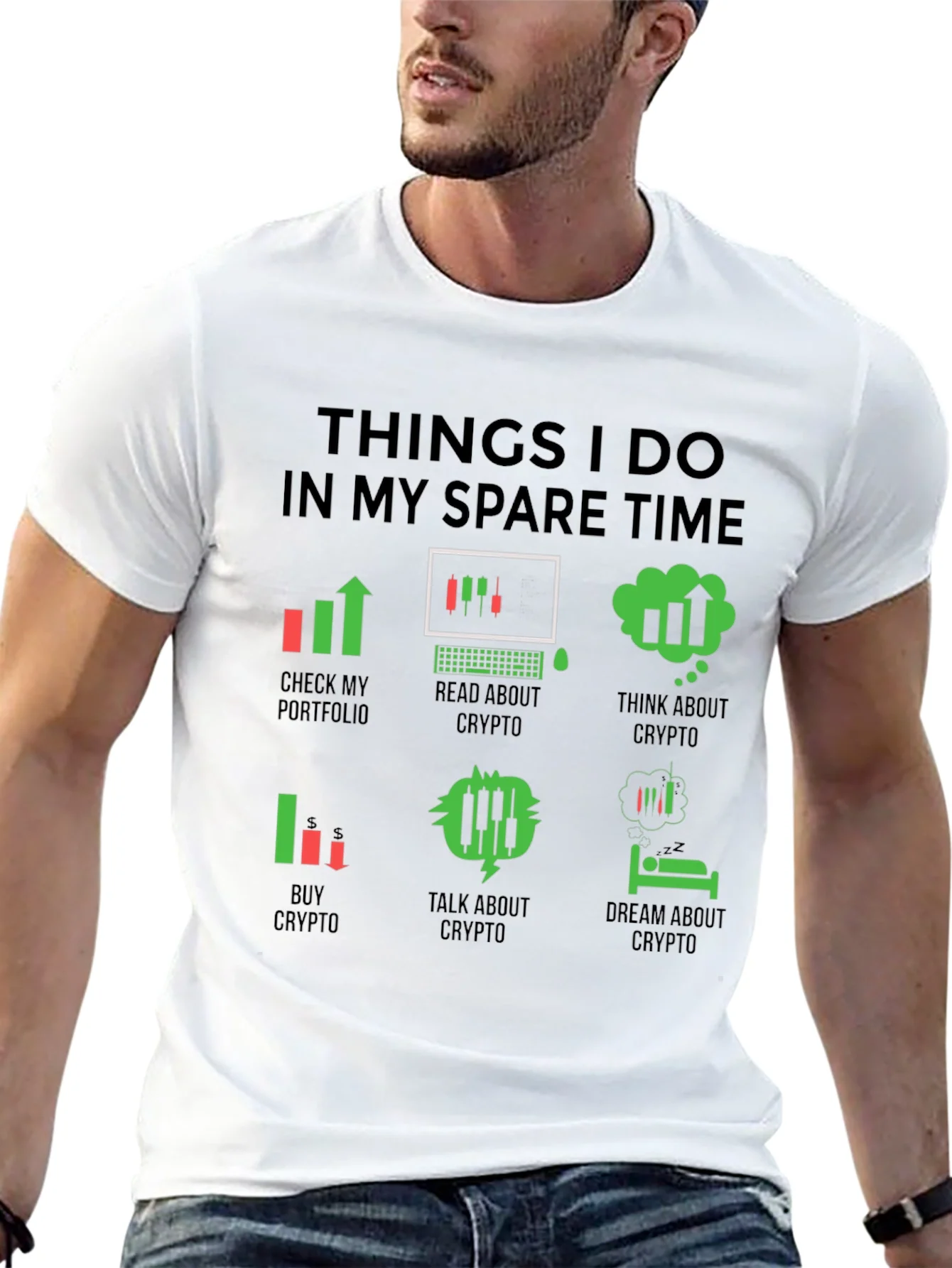 Camiseta Hombre Crypto Trader Tiempo Libre