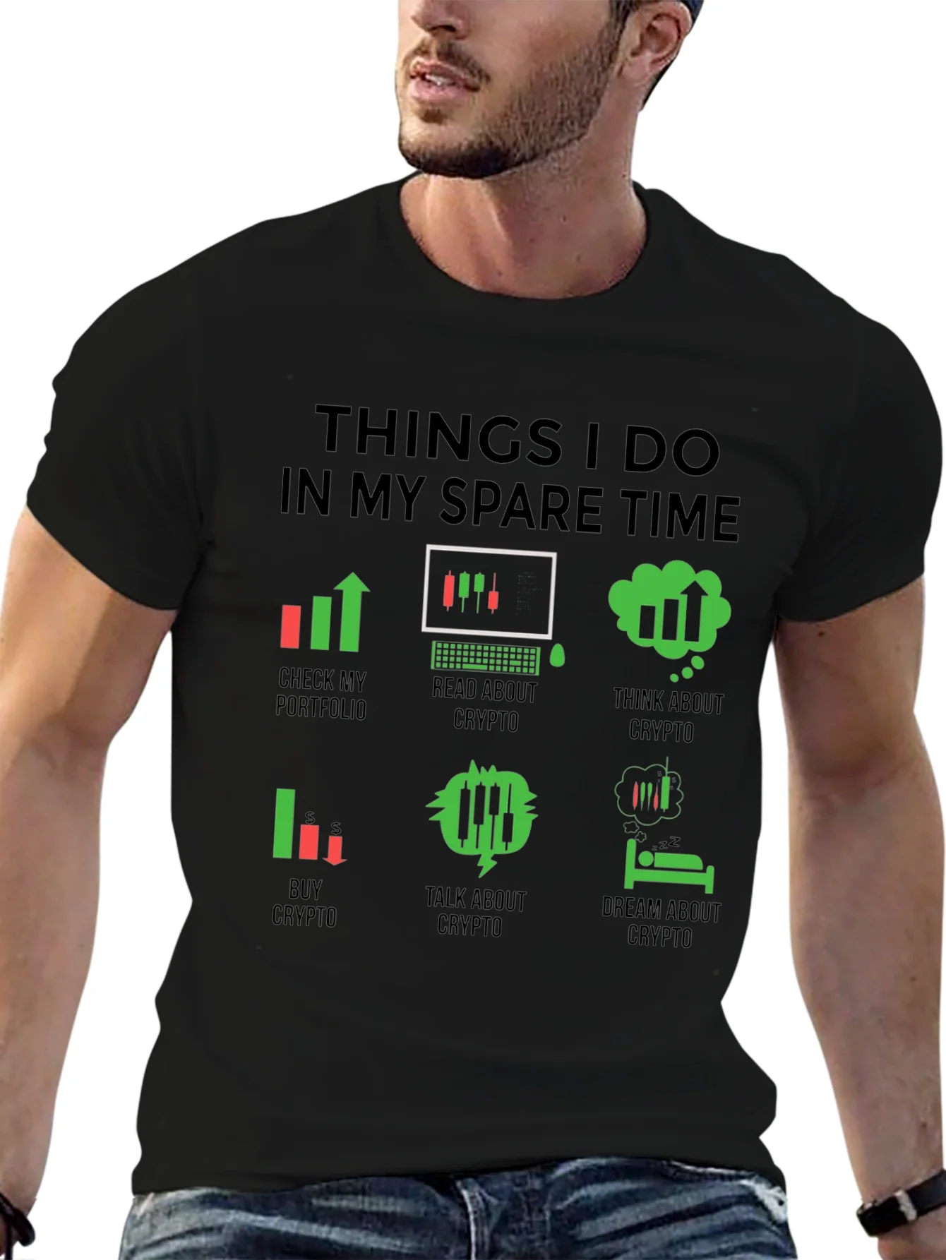 Camiseta Hombre Crypto Trader Tiempo Libre