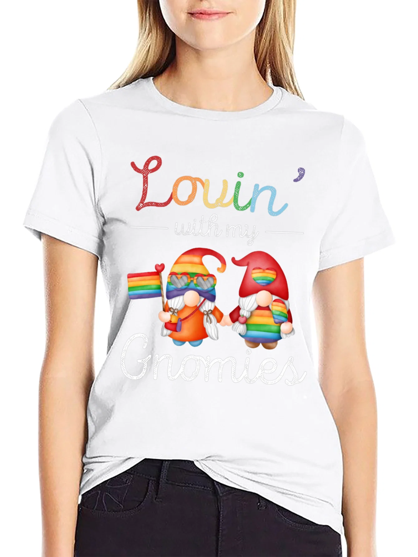 Rebbecca Lovin With My Gnomies Pride T-Shirt