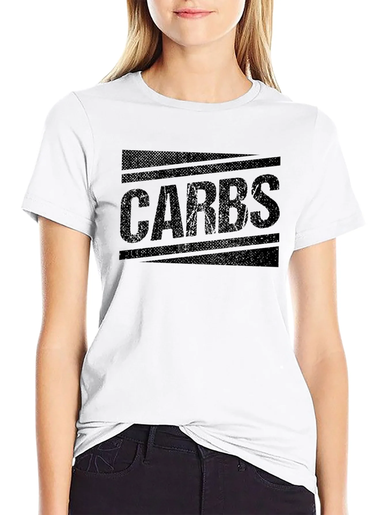 Camiseta Negra Carbs - Estilo Casual y Moderno