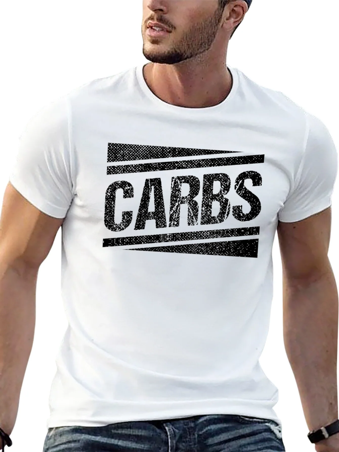 Camiseta Negra Carbs - Estilo Casual y Moderno