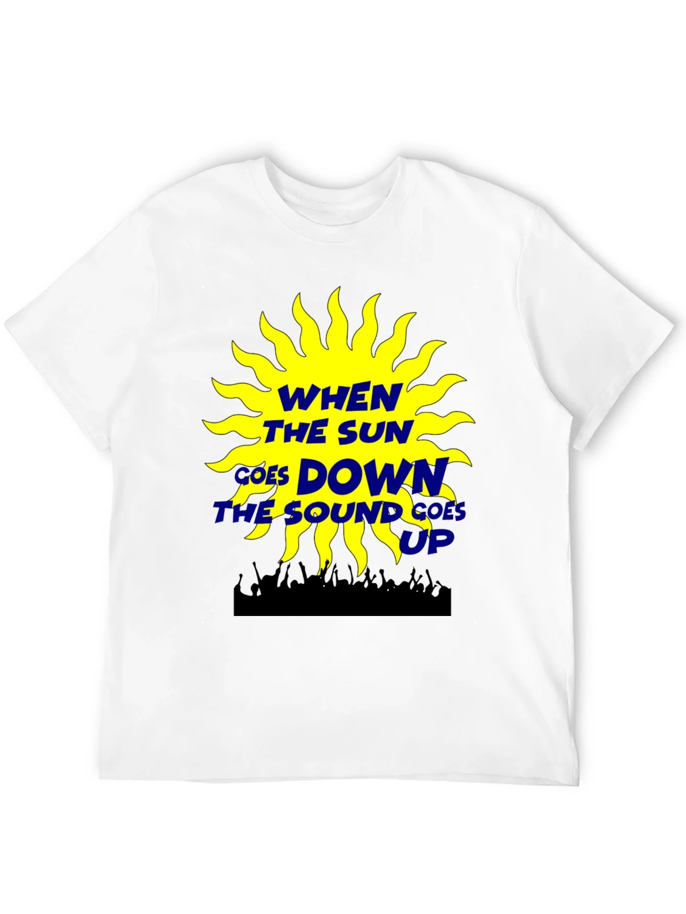 Camiseta Negra: Sol M¨²sica y Noche