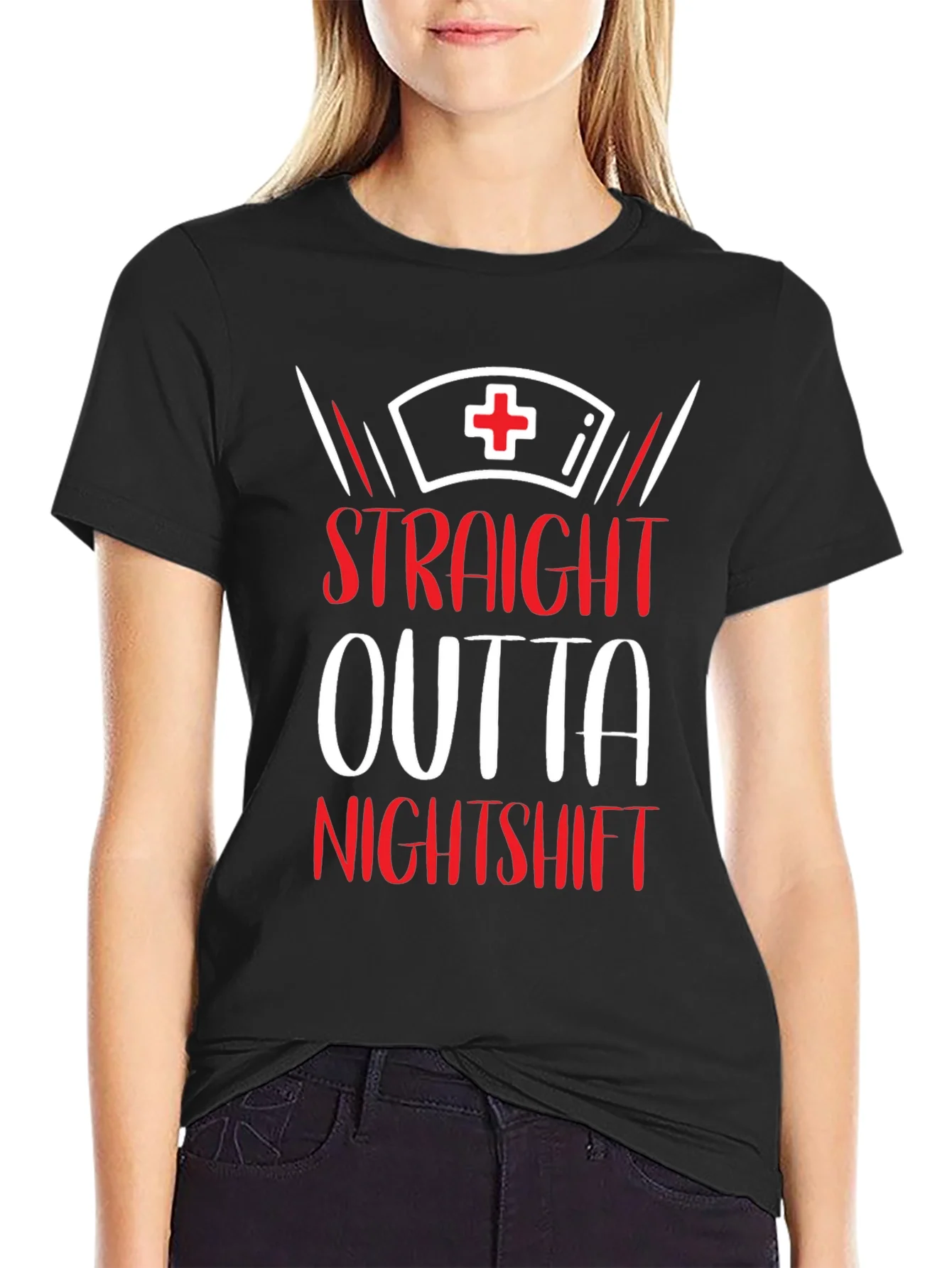 Camiseta Straight Outta Nightshift para Enfermer¨ªa
