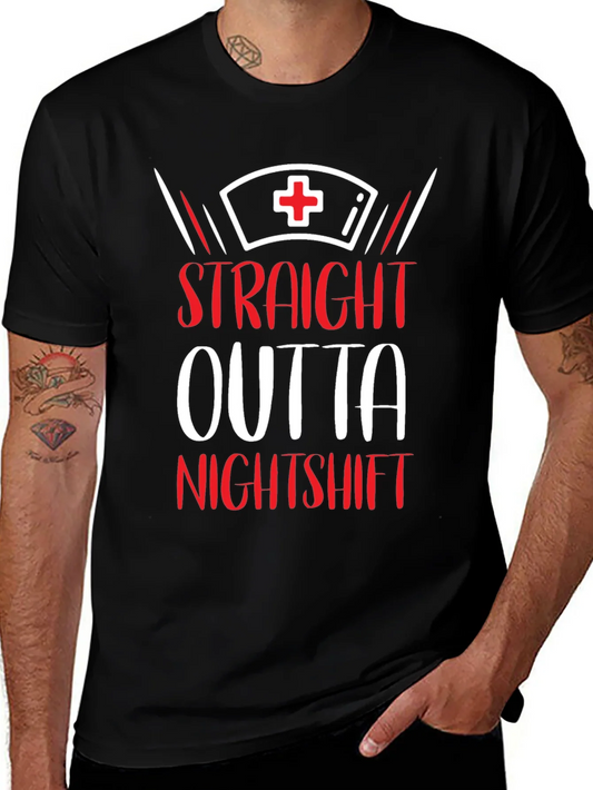 Camiseta Straight Outta Nightshift para Enfermer¨ªa