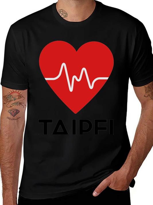 Rebbecca Heartbeat Graphic Tee - TAIPFI Design