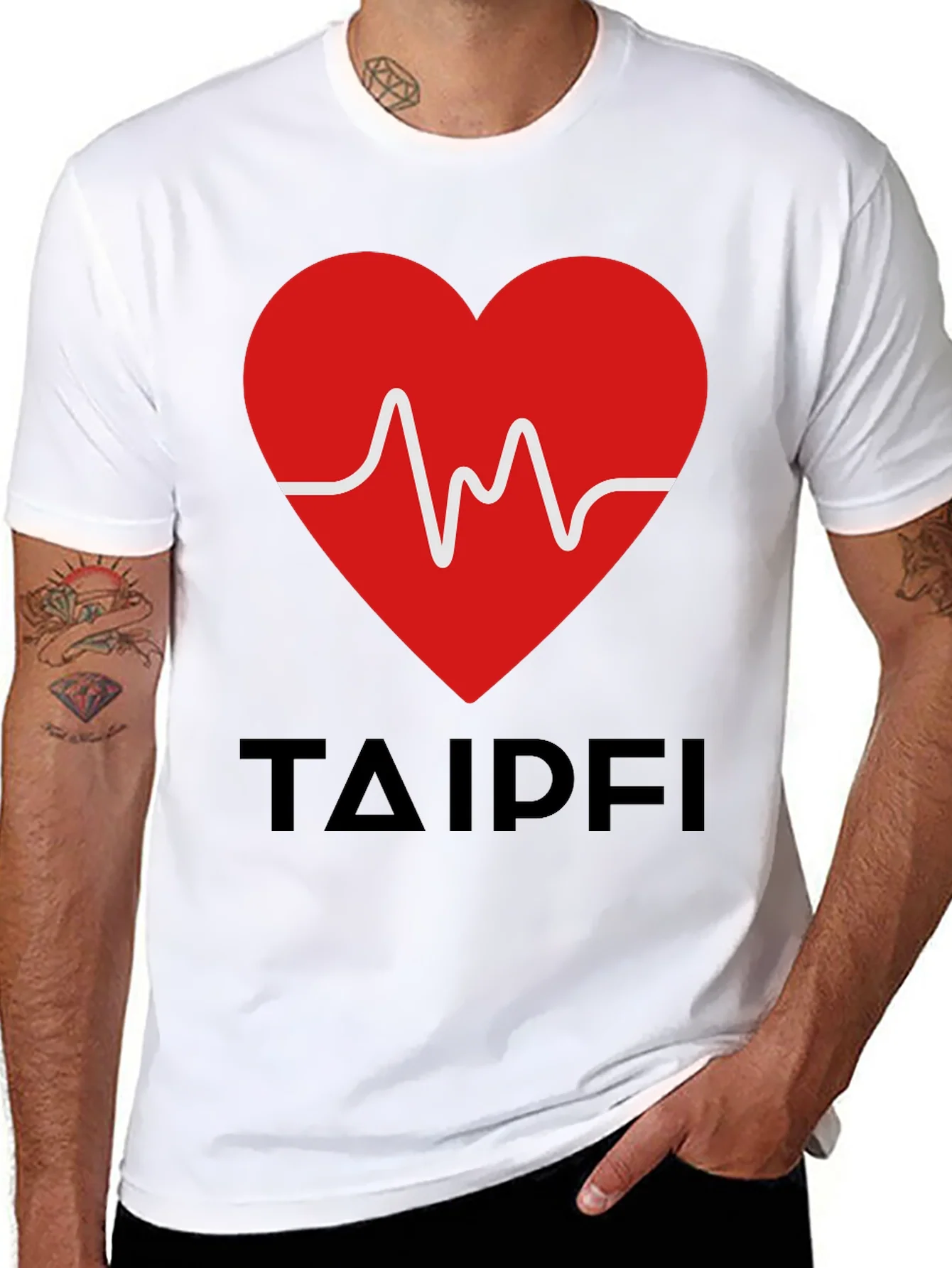 Rebbecca Heartbeat Graphic Tee - TAIPFI Design