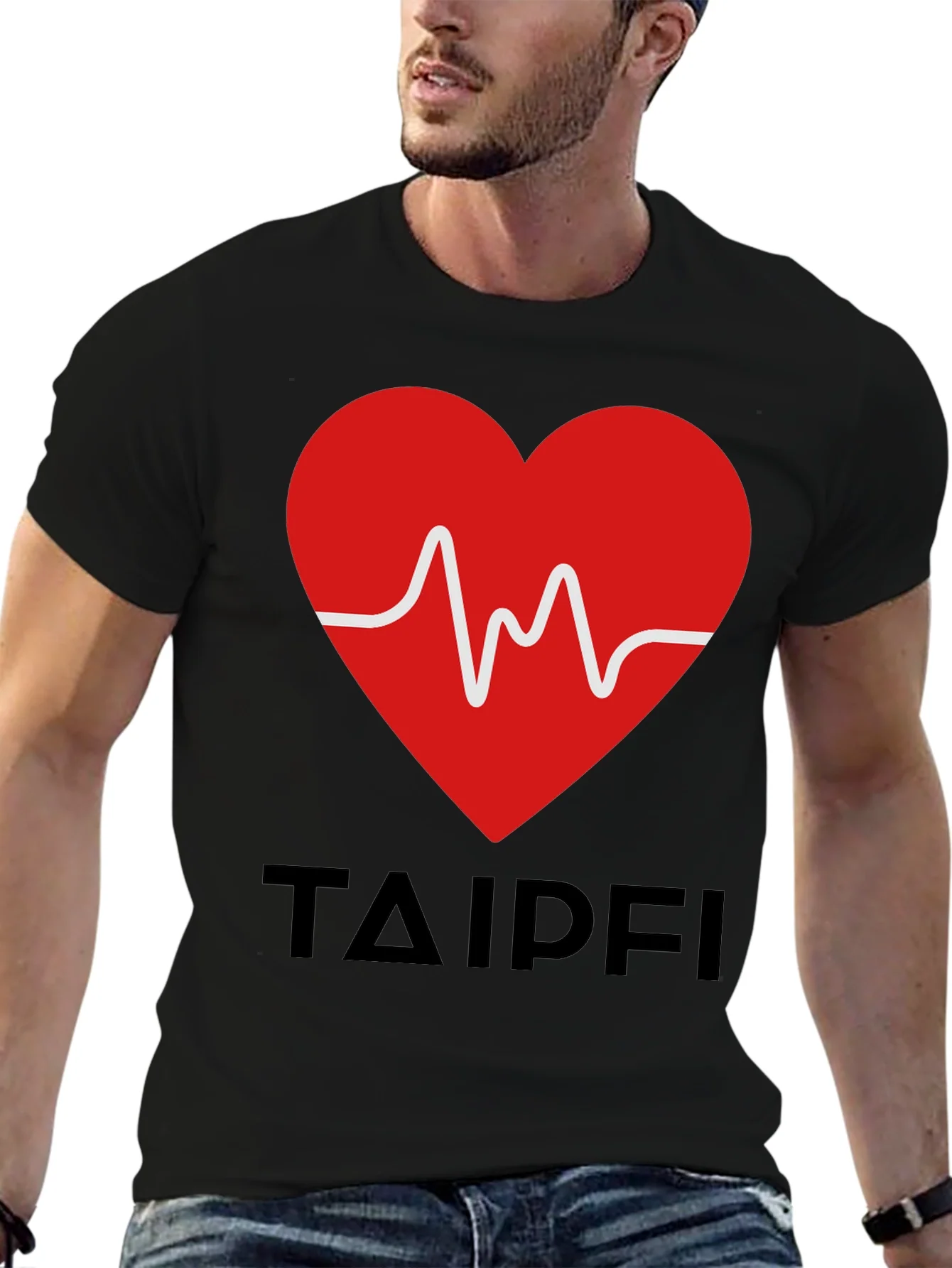 Rebbecca Heartbeat Graphic Tee - TAIPFI Design