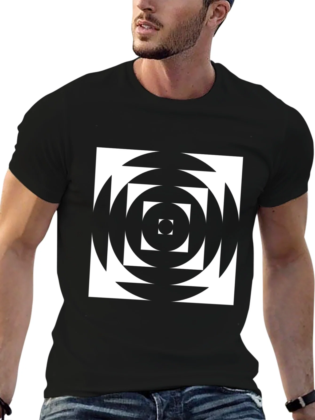Rebbecca Geometric Optical Illusion Graphic T-Shirt