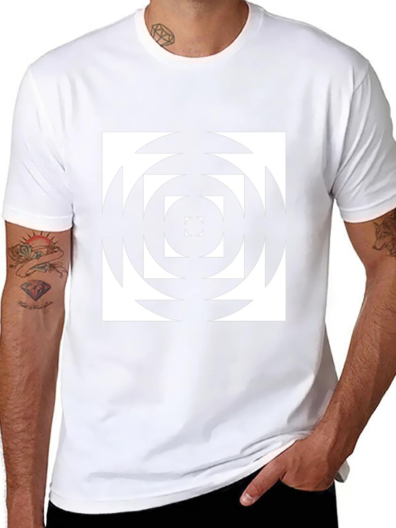 Rebbecca Geometric Optical Illusion Graphic T-Shirt