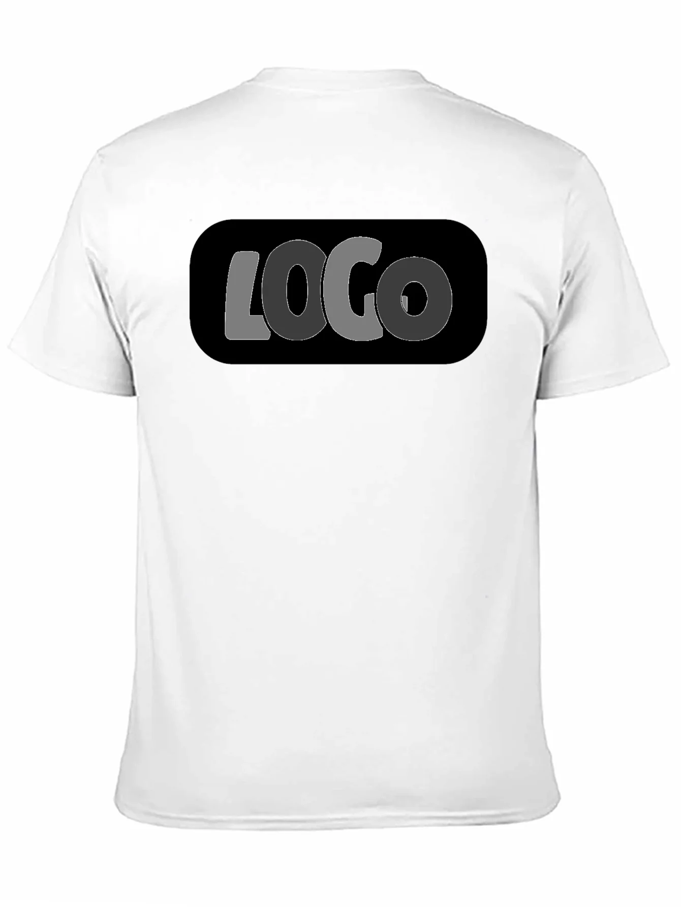 Camiseta Negra con Dise?o LOGO Casual