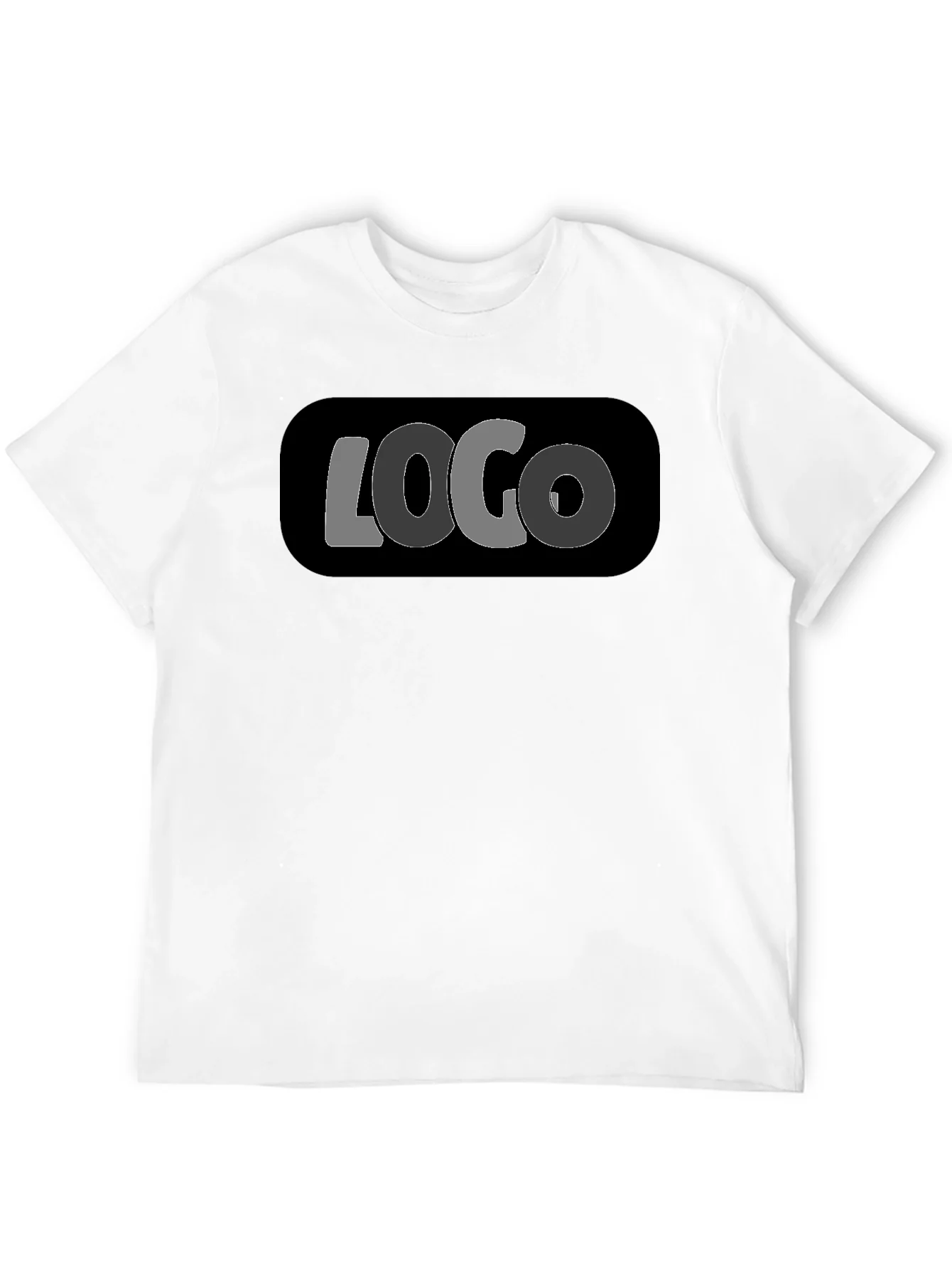 Camiseta Negra con Dise?o LOGO Casual