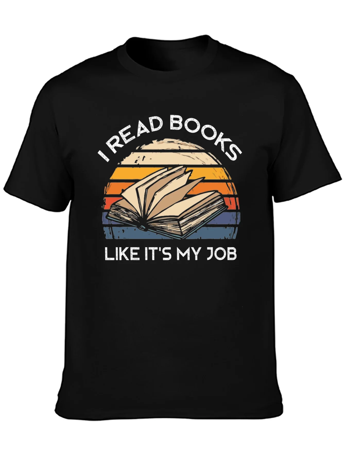 Camiseta Negra Leo Libros Como Si Fuera Mi Trabajo
