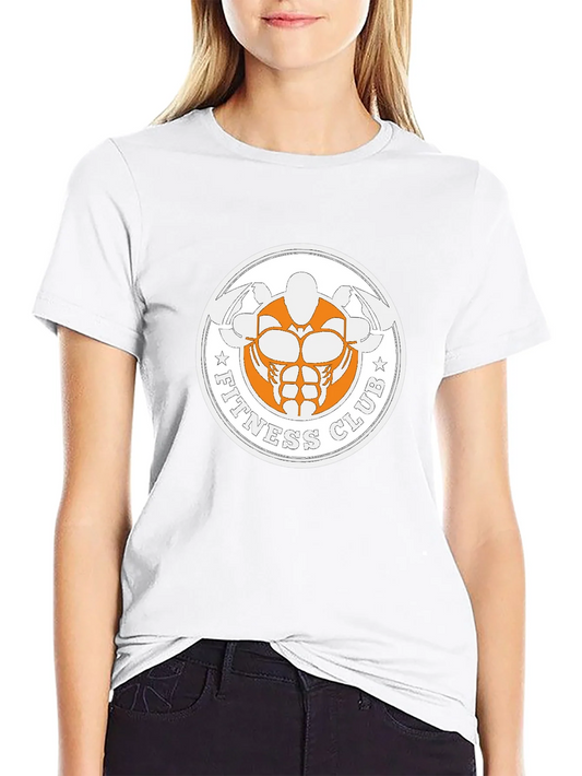 Rebbecca Fitness Club Graphic Print Black T-Shirt