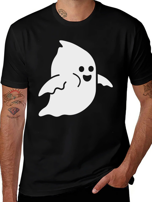Camiseta Negra con Fantasma Amigable