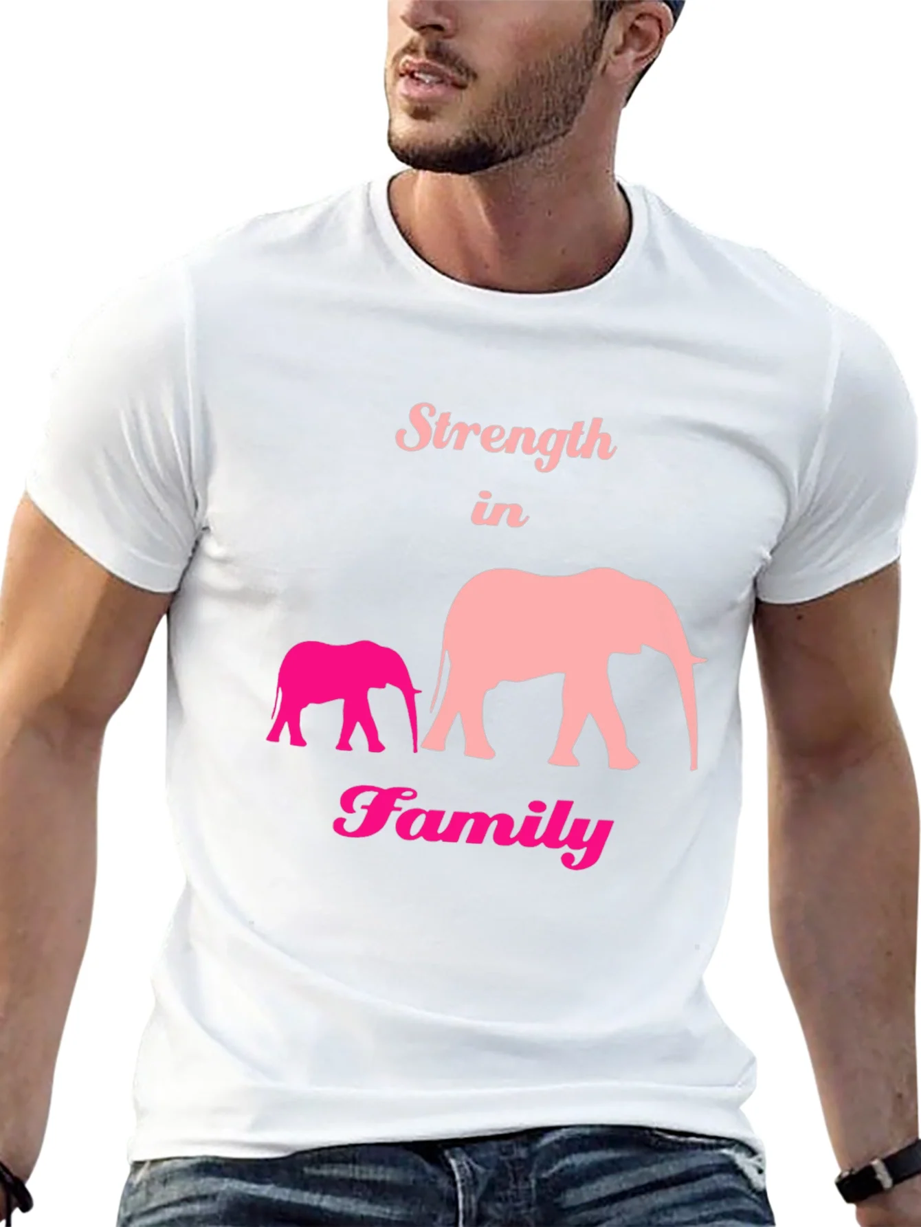 Rebbecca Strength in Family Elephant Graphic T-Shirt