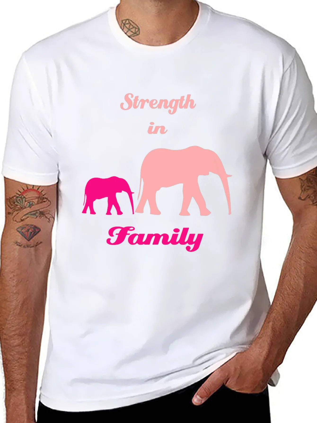 Rebbecca Strength in Family Elephant Graphic T-Shirt