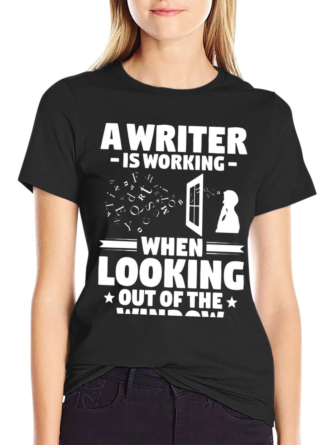 Rebbecca Writer at Work Funny Graphic T-Shirt