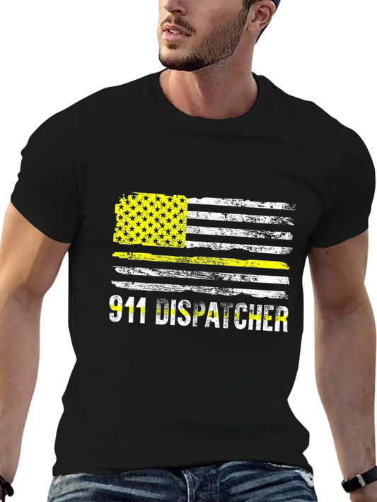 Rebbecca 911 Dispatcher Thin Yellow Line Flag T-Shirt