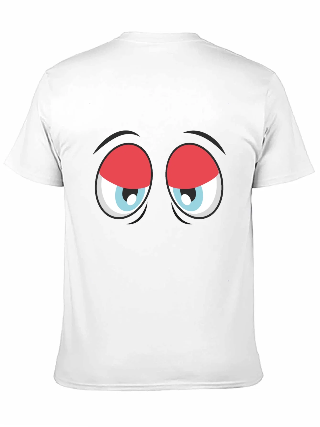 Rebbecca Funny Sleepy Eyes Graphic T-Shirt - Black