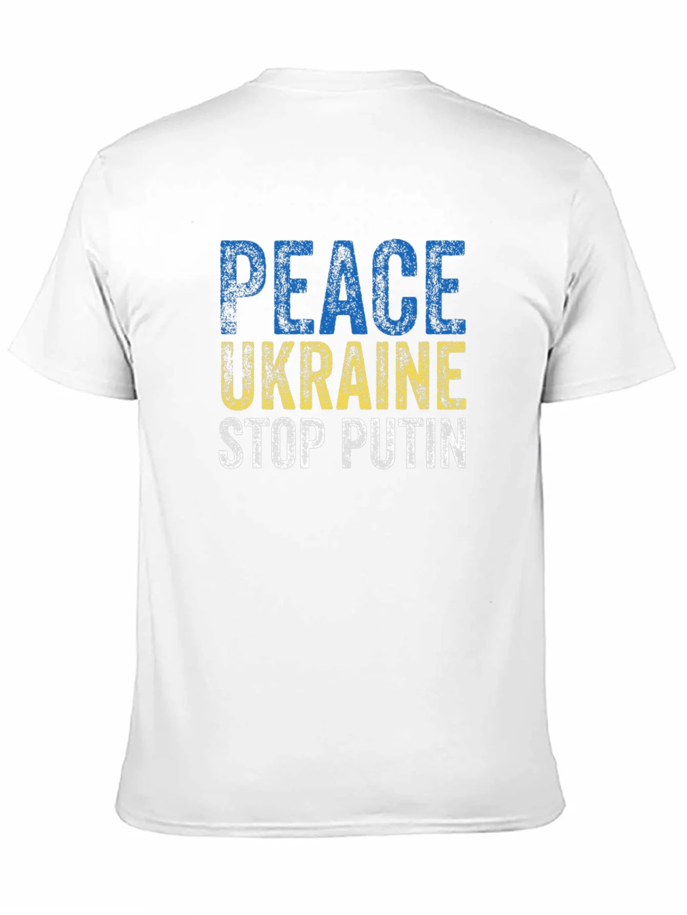 Camiseta Negra con Mensaje de Paz para Ucrania