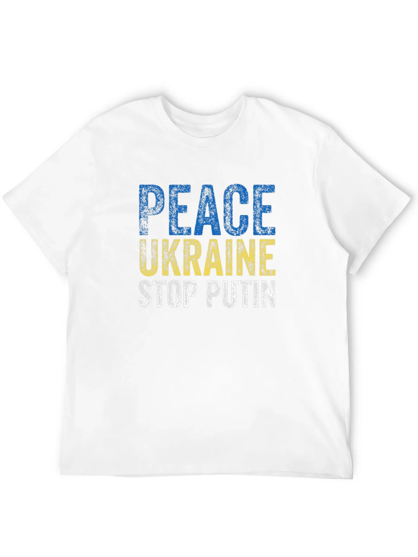 Camiseta Negra con Mensaje de Paz para Ucrania