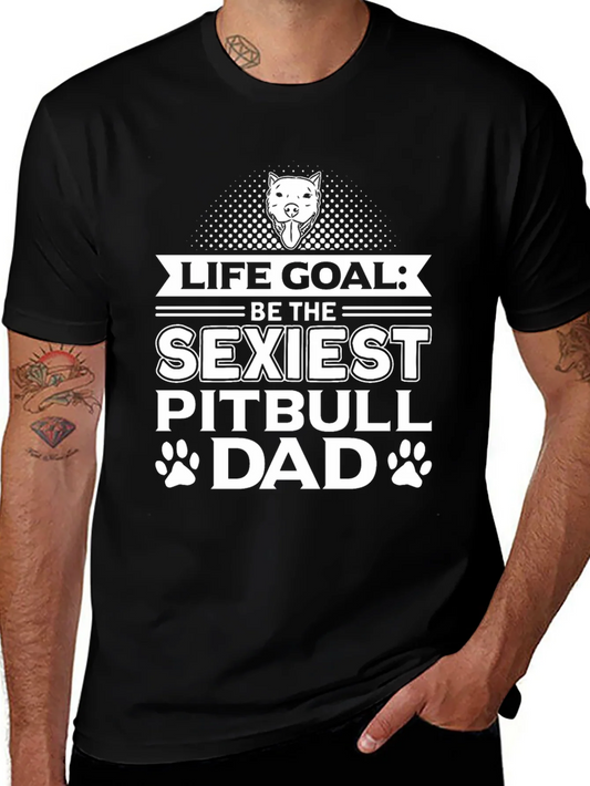 Rebbecca Sexiest Pitbull Dad Graphic Tee - Black