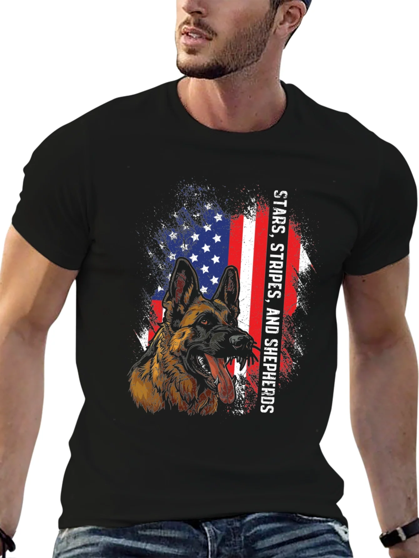 Rebbecca Stars Stripes and Shepherds T-Shirt