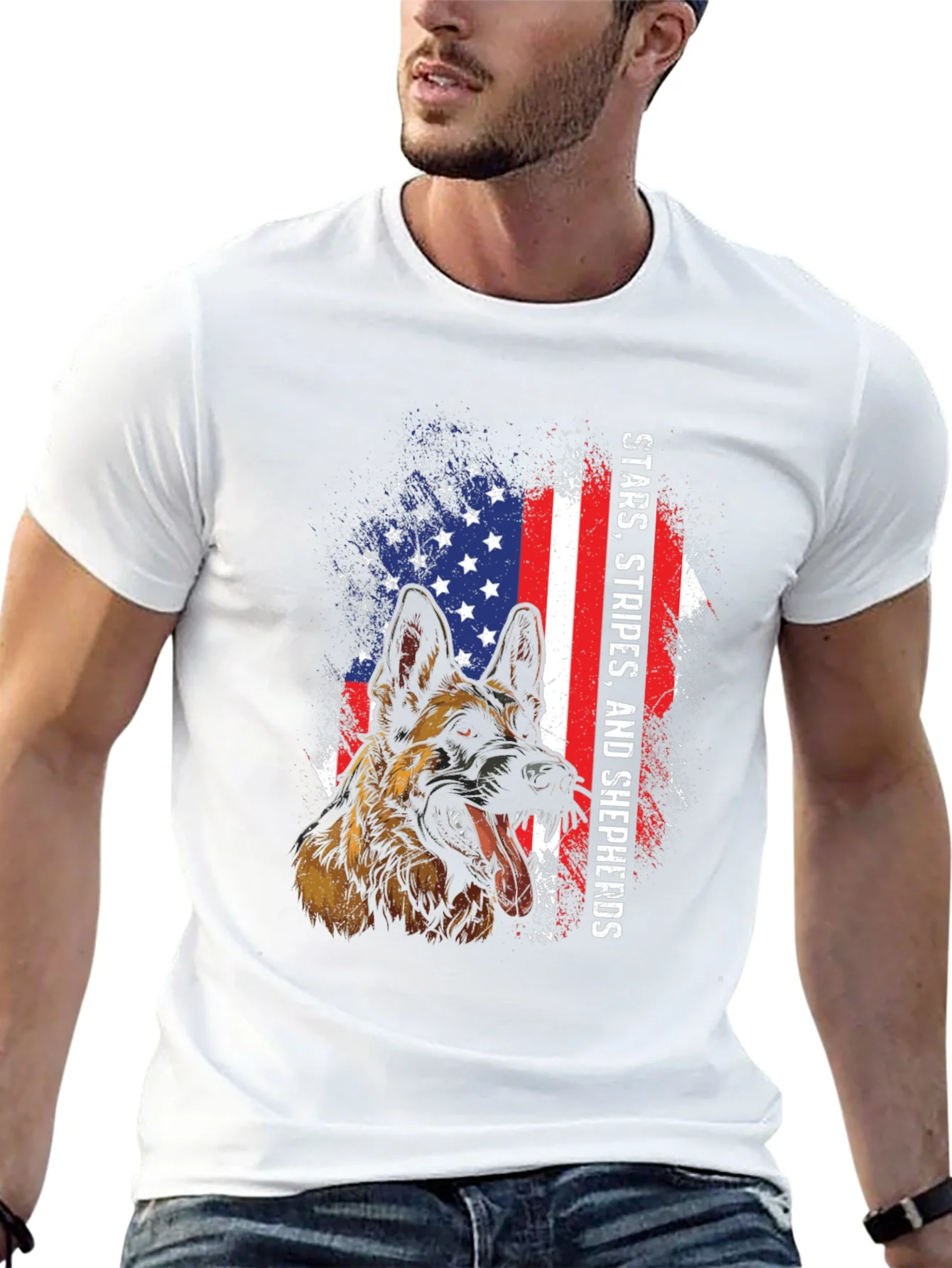 Rebbecca Stars Stripes and Shepherds T-Shirt