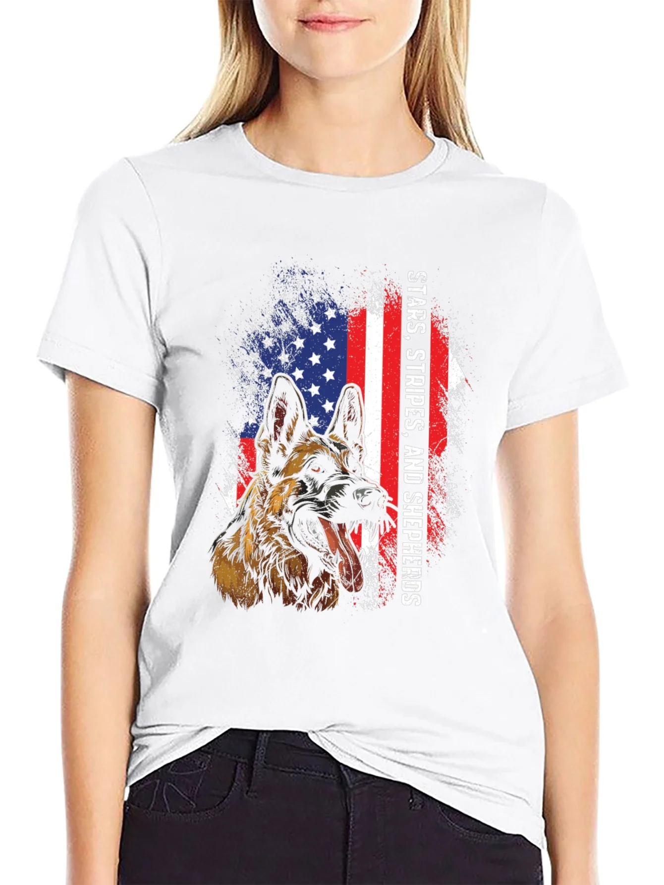 Rebbecca Stars Stripes and Shepherds T-Shirt