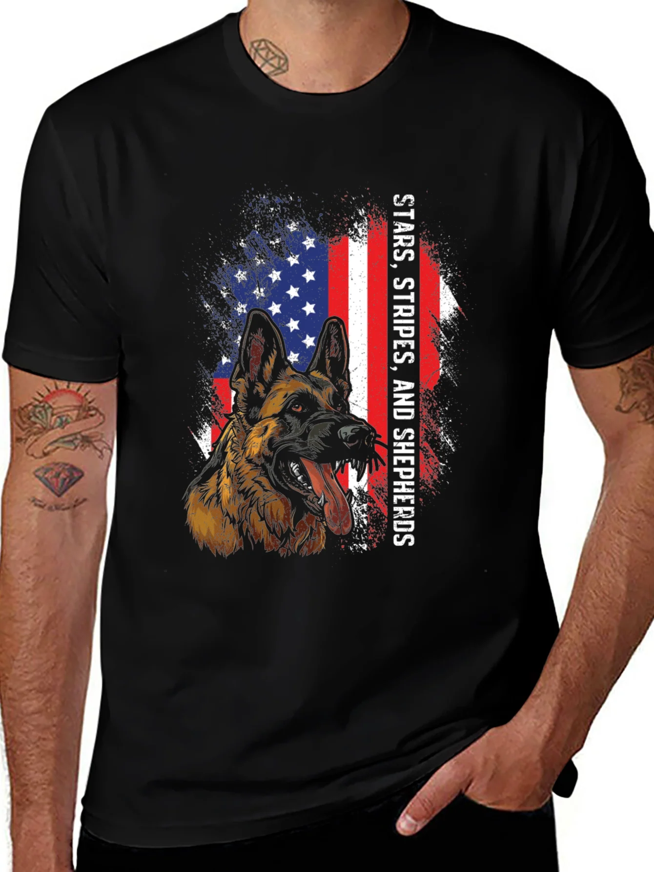 Rebbecca Stars Stripes and Shepherds T-Shirt