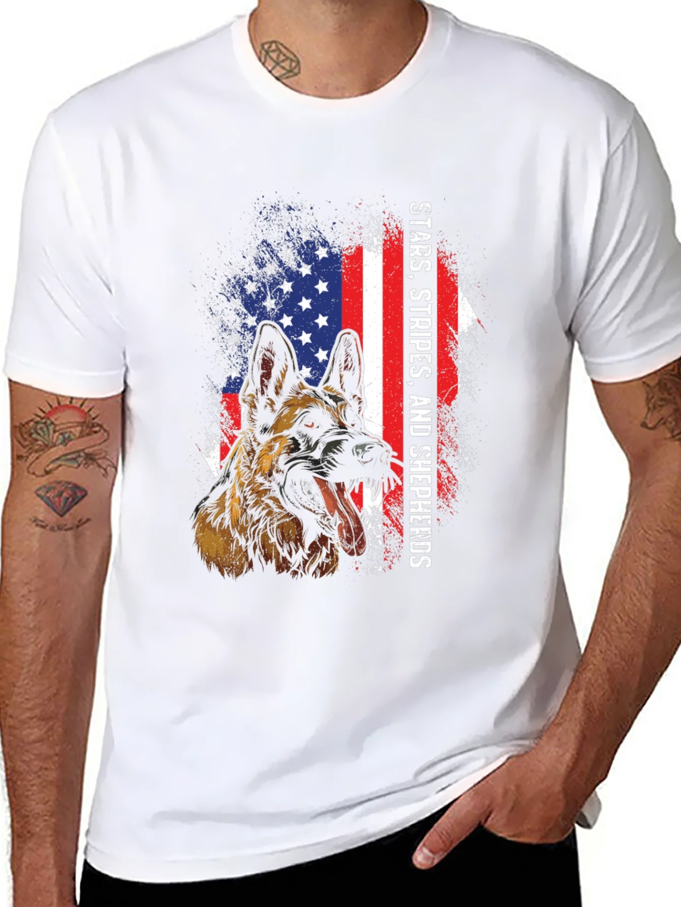 Rebbecca Stars Stripes and Shepherds T-Shirt