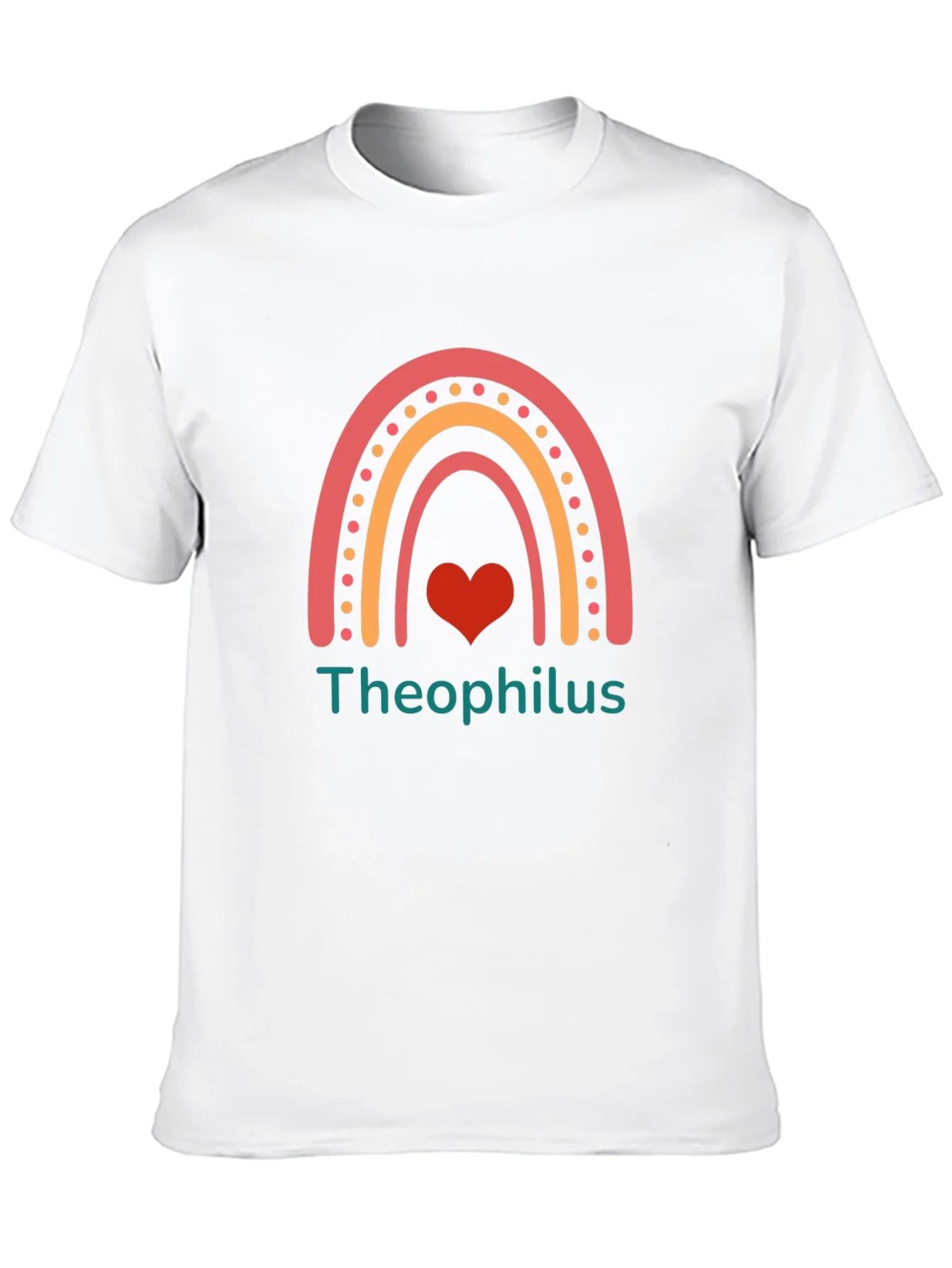 Camiseta Negra con Dise?o de Arco¨ªris y Nombre Personalizado